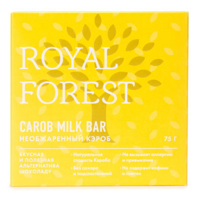 Шоколад из необжаренного кэроба Royal Forest