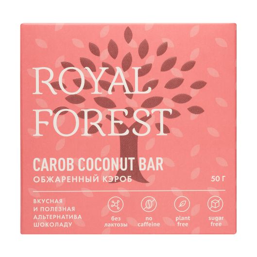 Кокосовый шоколад из обжаренного кэроба Royal Forest