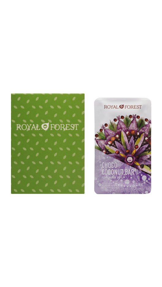 Веганский горький мини-шоколад Royal Forest (70%)