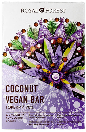 Coconut vegan bar горький: роскошная классика