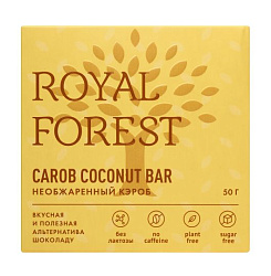 Кокосовый шоколад из необжаренного кэроба Royal Forest